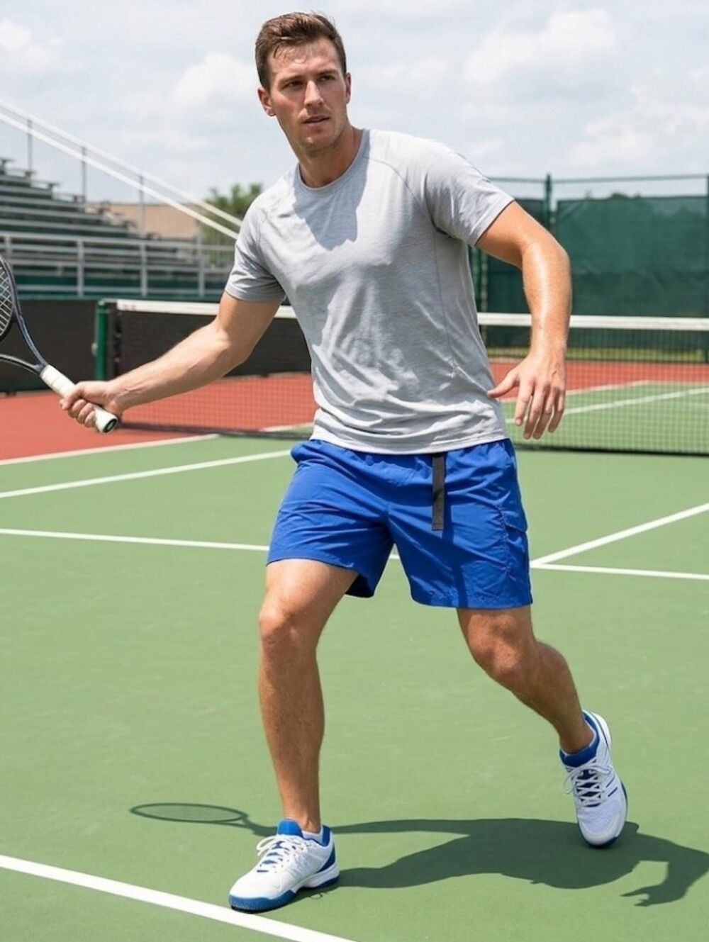 New Royal blue nylon shorts mens M Flyers web belt